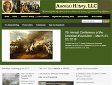 Tablet Screenshot of americashistoryllc.com